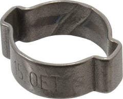Oetiker - 12.5 to 15mm, 2 Ear Clamp - 9/16" Nominal Size - Caliber Tooling