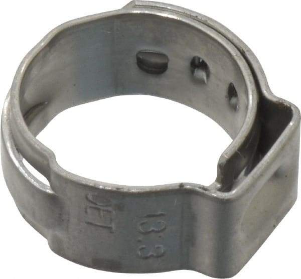 Oetiker - Stepless Ear Clamp - 1/2" Noml Size, 8mm Inner Width, 7mm Wide x 0.6mm Thick, Stainless Steel - Caliber Tooling