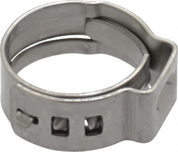 Oetiker - Stepless Ear Clamp - 35/64" Noml Size, 8mm Inner Width, 7mm Wide x 0.6mm Thick, Stainless Steel - Caliber Tooling