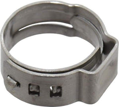 Oetiker - Stepless Ear Clamp - 9/16" Noml Size, 8mm Inner Width, 7mm Wide x 0.6mm Thick, Stainless Steel - Caliber Tooling