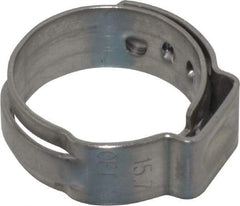 Oetiker - Stepless Ear Clamp - 5/8" Noml Size, 8mm Inner Width, 7mm Wide x 0.6mm Thick, Stainless Steel - Caliber Tooling