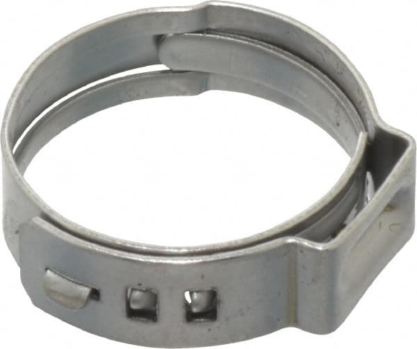 Oetiker - Stepless Ear Clamp - 3/4" Noml Size, 10mm Inner Width, 7mm Wide x 0.6mm Thick, Stainless Steel - Caliber Tooling