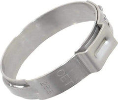 Oetiker - Stepless Ear Clamp - 1-1/8" Noml Size, 10mm Inner Width, 7mm Wide x 0.6mm Thick, Stainless Steel - Caliber Tooling