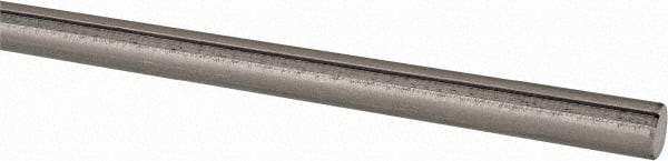 Made in USA - 3/8" Diam, 2' Long, 1045 Steel Keyed Round Linear Shafting - 3/32" Key - Caliber Tooling