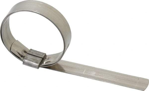 IDEAL TRIDON - 2" ID, Grade 201, Stainless Steel Preformed J-Type Clamp - 5/8" Wide x 0.03" Thick - Caliber Tooling