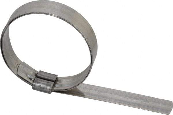 IDEAL TRIDON - 2-1/2" ID, Grade 201, Stainless Steel Preformed J-Type Clamp - 5/8" Wide x 0.03" Thick - Caliber Tooling