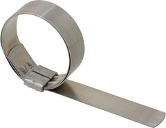 Made in USA - 2" ID, Grade 201, Stainless Steel Preformed J-Type Clamp - 3/4" Wide x 0.03" Thick - Caliber Tooling