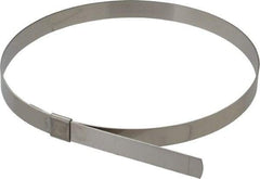 IDEAL TRIDON - 7" ID, Grade 201, Stainless Steel Preformed Center Punch Type Clamp - 5/8" Wide x 0.025" Thick - Caliber Tooling