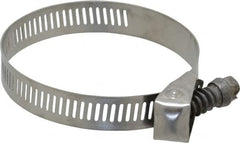 IDEAL TRIDON - SAE Size 36, 1 to 2-3/4" Diam, Stainless Steel Quick Release Worm Drive Clamp - 1/2" Wide, Material Grade 301, Series 550 - Caliber Tooling