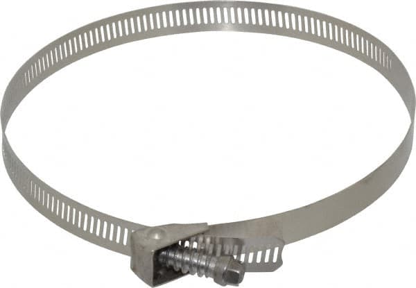 IDEAL TRIDON - SAE Size 88, 2-1/16 to 6" Diam, Stainless Steel Quick Release Worm Drive Clamp - 1/2" Wide, Material Grade 301, Series 550 - Caliber Tooling