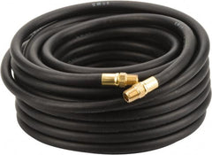 Continental ContiTech - 1/4" ID x 1/2" OD 50' Long Multipurpose Air Hose - MNPT x MNPT Ends, 200 Working psi, -40 to 190°F, 1/4" Fitting, Black - Caliber Tooling