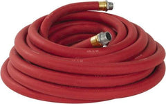 Continental ContiTech - 3/4" ID x 1.133" OD 50' Long Multipurpose Air Hose - MNPT x MNPT Ends, 250 Working psi, -40 to 190°F, 3/4" Fitting, Red - Caliber Tooling