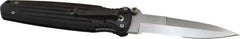 Gerber - 3-3/4" Blade, 8-3/4" OAL, Partially Serrated Double Bevel Folding Knife - 5" Closed Length, Glass-Filled Nylon, 1 Blade, 1 Edge, Pocket Clip - Caliber Tooling