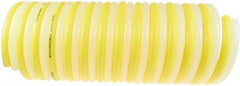 Coilhose Pneumatics - 5/16" ID, 50' Long, Yellow & Natural Nylon Coiled & Self Storing Hose - 175 Max psi, No Fittings - Caliber Tooling