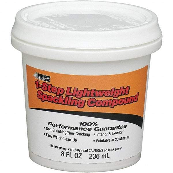 White Lightning - 8 oz Drywall/Plaster Repair - White, 20.1 Sq Ft Coverage, Vinyl Latex - Caliber Tooling