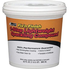 White Lightning - 32 oz Drywall/Plaster Repair - White, 20.1 Sq Ft Coverage, Vinyl Latex - Caliber Tooling