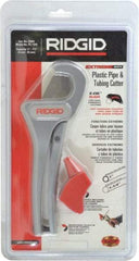 Ridgid - 1/8" to 1-3/8" Pipe Capacity, Single Stroke Cutter - Cuts Plastic, Rubber, PVC, CPVC - Caliber Tooling