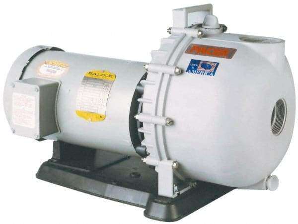 Value Collection - 208, 230/460 Volt, 3 Phase, 5 HP, Self Priming Pump - 3 Inch Inlet, 270 Max GPM, TEFC Motor, Polyester Housing and Impeller, Carbon Ceramic Seal - Caliber Tooling