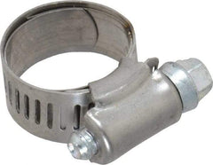 IDEAL TRIDON - SAE Size 8, 5/8 to 1" Diam, Stainless Steel Shielded Worm Drive Clamp - Material Grade 201, Series 613 - Caliber Tooling