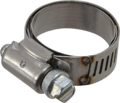 IDEAL TRIDON - SAE Size 12, 11/16 to 1-1/4" Diam, Stainless Steel Shielded Worm Drive Clamp - Material Grade 201, Series 613 - Caliber Tooling