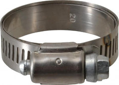 IDEAL TRIDON - SAE Size 20, 1 to 1-3/4" Diam, Stainless Steel Shielded Worm Drive Clamp - Material Grade 201, Series 613 - Caliber Tooling