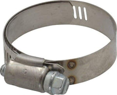 IDEAL TRIDON - SAE Size 24, 1-1/16 to 2" Diam, Stainless Steel Shielded Worm Drive Clamp - Material Grade 201, Series 613 - Caliber Tooling