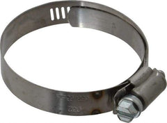 IDEAL TRIDON - SAE Size 32, 1-9/16 to 2-1/2" Diam, Stainless Steel Shielded Worm Drive Clamp - Material Grade 201, Series 613 - Caliber Tooling