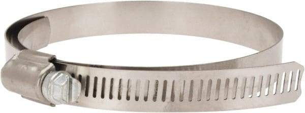 IDEAL TRIDON - SAE Size 64, 3-9/16 to 4-1/2" Diam, Stainless Steel Shielded Worm Drive Clamp - Material Grade 201, Series 613 - Caliber Tooling