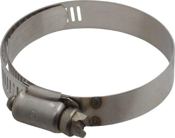 IDEAL TRIDON - SAE Size 32, 1-9/16 to 2-1/2" Diam, Stainless Steel Shielded Worm Drive Clamp - Material Grade 301, Series 615 - Caliber Tooling