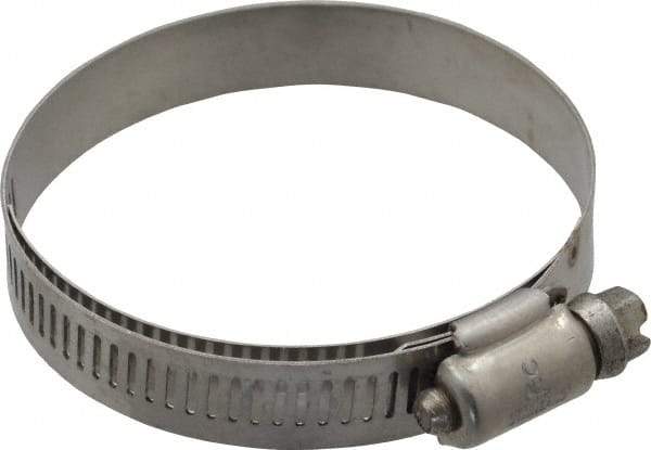 IDEAL TRIDON - SAE Size 36, 1-13/16 to 2-3/4" Diam, Stainless Steel Shielded Worm Drive Clamp - Material Grade 301, Series 615 - Caliber Tooling