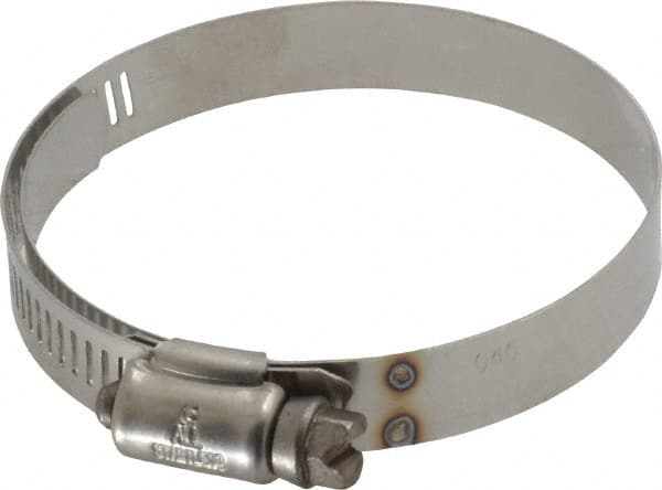 IDEAL TRIDON - SAE Size 40, 2-1/16 to 3" Diam, Stainless Steel Shielded Worm Drive Clamp - Material Grade 301, Series 615 - Caliber Tooling