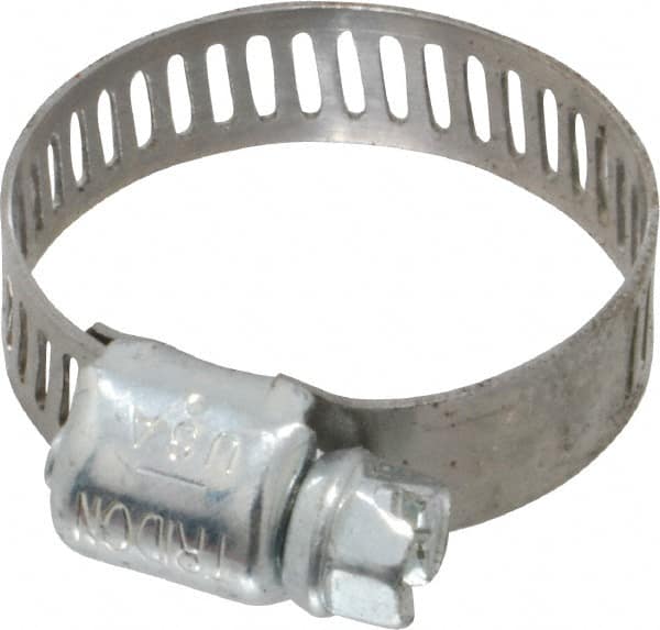 IDEAL TRIDON - SAE Size 8, 7/16 to 1" Diam, Carbon Steel Miniature Worm Drive Clamp - 5/16" Wide, Series 300 - Caliber Tooling