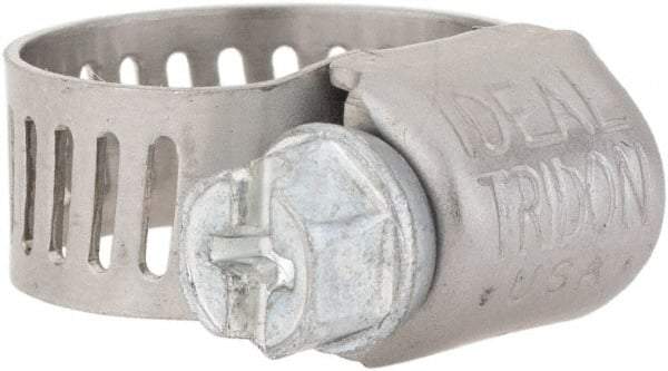 IDEAL TRIDON - SAE Size 4, 5/16 to 5/8" Diam, Stainless Steel Miniature Worm Drive Clamp - 5/16" Wide, Material Grade 301, Series 325 - Caliber Tooling