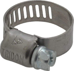 IDEAL TRIDON - SAE Size 5, 5/16 to 11/16" Diam, Stainless Steel Miniature Worm Drive Clamp - 5/16" Wide, Material Grade 301, Series 325 - Caliber Tooling