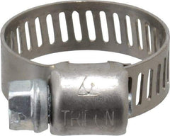 IDEAL TRIDON - SAE Size 6, 5/16 to 7/8" Diam, Stainless Steel Miniature Worm Drive Clamp - 5/16" Wide, Material Grade 301, Series 325 - Caliber Tooling