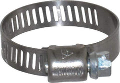 IDEAL TRIDON - SAE Size 12, 9/16 to 1-1/4" Diam, Stainless Steel Miniature Worm Drive Clamp - 5/16" Wide, Material Grade 301, Series 325 - Caliber Tooling