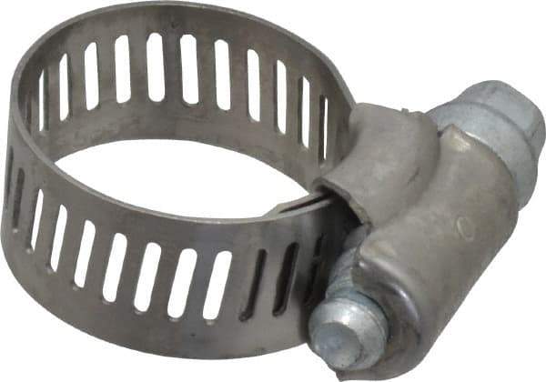 IDEAL TRIDON - SAE Size 8, 7/16 to 1" Diam, Stainless Steel Worm Drive Clamp - 1/2" Wide, Material Grade 201, Series 611 - Caliber Tooling