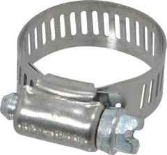 IDEAL TRIDON - SAE Size 12, 9/16 to 1-1/4" Diam, Stainless Steel Worm Drive Clamp - 1/2" Wide, Material Grade 201, Series 611 - Caliber Tooling