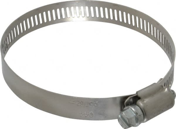 IDEAL TRIDON - SAE Size 44, 2-5/16 to 3-1/4" Diam, Stainless Steel Worm Drive Clamp - 1/2" Wide, Material Grade 201, Series 611 - Caliber Tooling