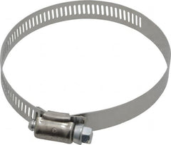 IDEAL TRIDON - SAE Size 48, 2-9/16 to 3-1/2" Diam, Stainless Steel Worm Drive Clamp - 1/2" Wide, Material Grade 201, Series 611 - Caliber Tooling