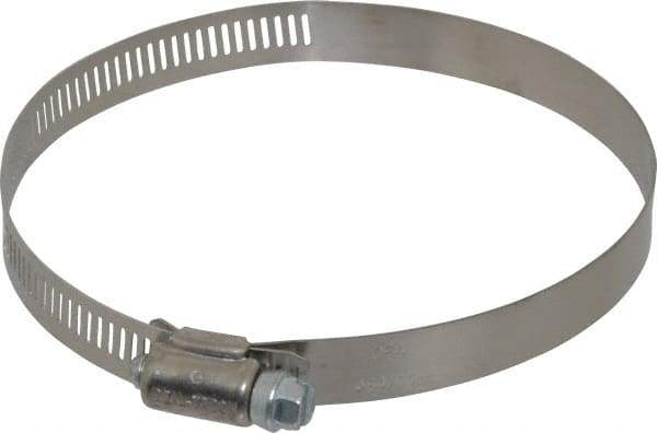 IDEAL TRIDON - SAE Size 64, 2-1/2 to 4-1/2" Diam, Stainless Steel Worm Drive Clamp - 1/2" Wide, Material Grade 201, Series 611 - Caliber Tooling