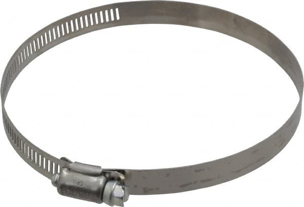 IDEAL TRIDON - SAE Size 72, 3 to 5" Diam, Stainless Steel Worm Drive Clamp - 1/2" Wide, Material Grade 201, Series 611 - Caliber Tooling