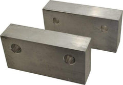 Gibraltar - 6" Wide x 3" High x 1-1/2" Thick, Flat/No Step Vise Jaw - Soft, Aluminum, Fixed Jaw, Compatible with 6" Vises - Caliber Tooling