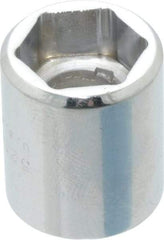 Proto - 1/2", 3/8" Drive, Standard Hand Socket - 6 Points, 7/8" OAL, Chrome Finish - Caliber Tooling