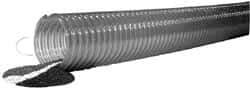 Kuriyama of America - 3" ID x 3.7" OD, 40 Max psi, Full In. Hg, Dry Material Handling & Transfer Hose - Polyurethane, 9" Bend Radius, 60' Coil Length, Clear - Caliber Tooling