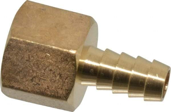 Cerro - 1/2 NPTF Thread Hose Barb x Female NPT Connector - 3/8" ID Hose, Brass - Caliber Tooling