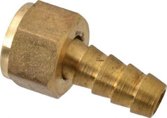 Cerro - 3/8 NPSM Thread Hose Barb x Female Swivel Ball-End Connector - 3/8" ID Hose, Brass - Caliber Tooling