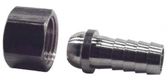 Dixon Valve & Coupling - 3/8 NPSM Thread Hose Barb x Female Swivel Ball-End Connector - 1/4" ID Hose, Brass - Caliber Tooling