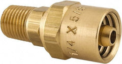 Dixon Valve & Coupling - 1/4 NPTF, Reusable Hose Male Fitting - 1/4" Hose ID x 5/8" Hose OD - Caliber Tooling