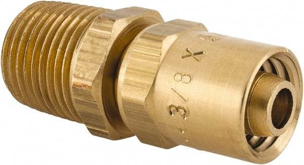 Dixon Valve & Coupling - 1/2 NPTF, Reusable Hose Male Fitting - 3/8" Hose ID x 5/8" Hose OD - Caliber Tooling